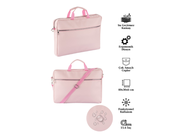 NS Reliable 13”-13.3″-14”-15.6″ ile Uyumlu Su Geçirmez Özellikli Notebook Macbook Laptop Çantası
