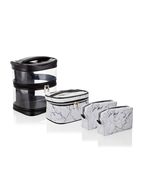 NS Reliable 4'lü Makyaj Çantası Seti Çok Fonksiyonlu Kozmetik Çanta