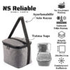 GE.GHJY Reliable 10 Litre Yalıtımlı Soğutucu Yemek Taşıma Çantası - 20x25x20 cm