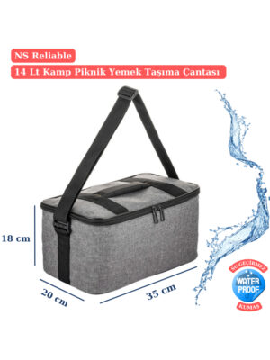 NS Reliable 14 Lt Soğutucu Termos Kamp Piknik Sıcak Ve Soğuk Tutan Askılı Yalıtımlı Termal Çanta Buzluk