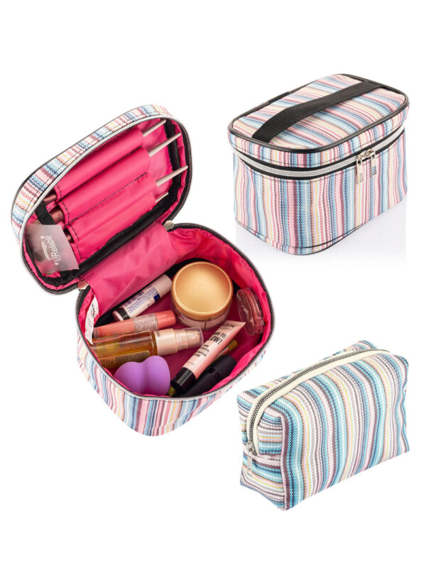 NS Reliable 2'li Set Seyahat Makyaj Organizatörü Çok Fonksiyonlu Kozmetik Çanta