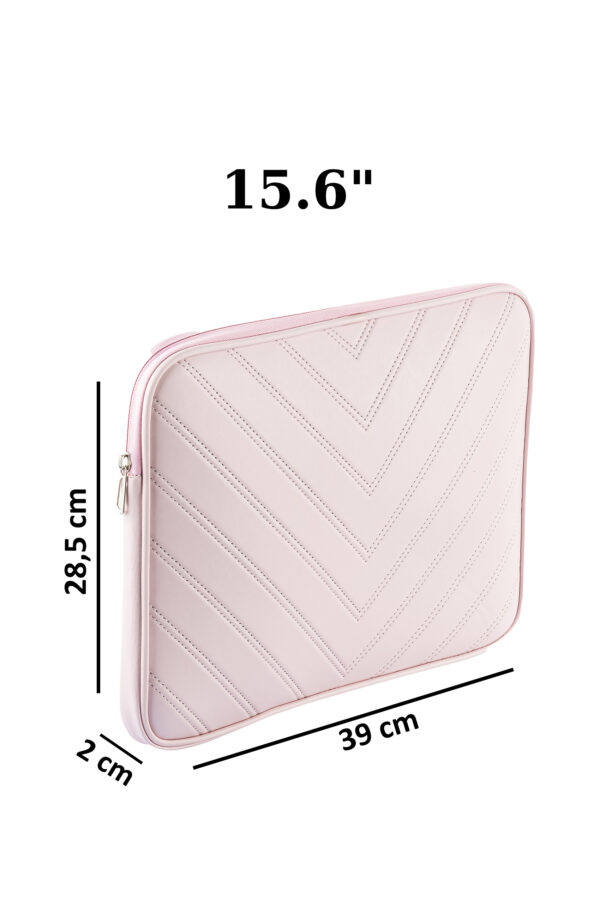 800-DÜZ-suni-pembe-15.6inc-2 NS Reliable 13”-13.3″-14”-15.6″ ile Uyumlu Notebook Macbook Laptop Çantası