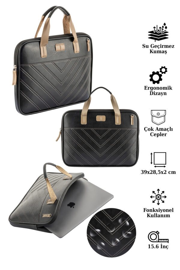 850-siyah-15.6inc-1 NS Reliable 13”-13.3″-14”-15.6″ ile Uyumlu Notebook Macbook Laptop Çantası